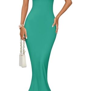 Elegant Teal Maxi Dress